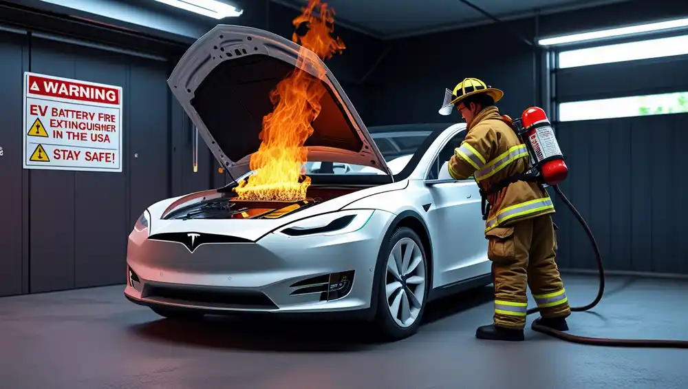 EV Battery Fire Extinguisher Requirements in the USA